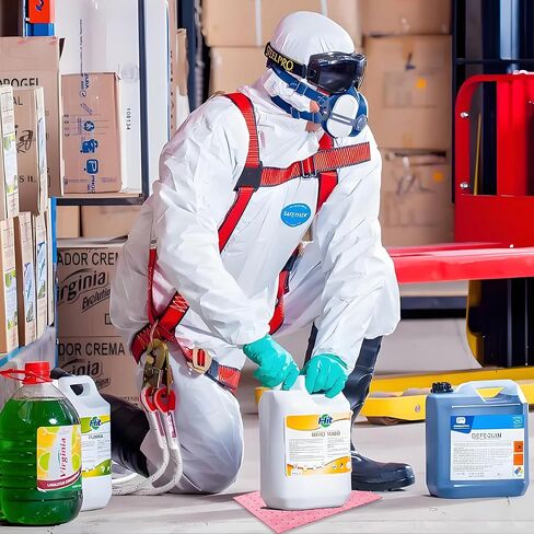 50PCS of Hazardous Chemical Absorbent Pads -15"x 19"- Suitable for acids, Alkalis and Corrosive substances, for use in Laboratories, Chemical Plants and All Hazardous Liquid Storage environments in Kuwait