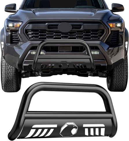 قضيب الثور للشاحنات 3 بوصات واقي مصد أمامي وفرشاة دفع لفورد F150 2004-2024 (باستثناء التراث، رابتور، 20-22 ديزل، 22-24 Lightning EV) مصدات سوداء لملحقات F150 in Kuwait