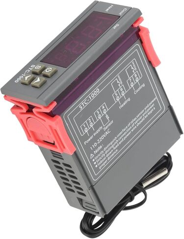 STC 1000 Digital Temperature Controller, Celsius Fahrenheit Switchable Heating Cooling Thermostat with 1m Sensor, for Aquarium Incubator Terrarium Greenhouse in Saudi Arabia