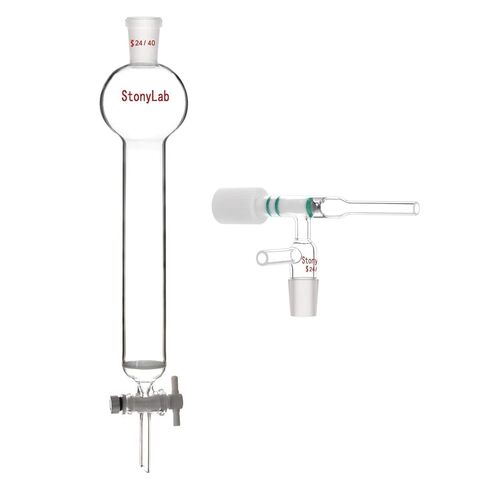 24/40 Joint Chromatography Column (50 ml) Bundle with Chromatography Adapter (24/40 Joint) - stonylab Bundle in Saudi Arabia