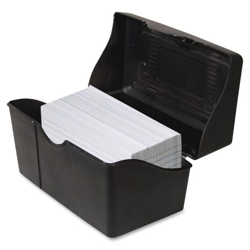 Advantus Plastic Durable Index Card Box, 3 x 5 Inches, Black in Saudi Arabia
