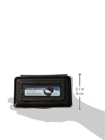 Advantus Plastic Durable Index Card Box, 3 x 5 Inches, Black in Saudi Arabia