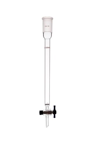 Laboy Glass Chromatography Column with 24/40 Joint, Fritted Disc and PTFE Stopcock, 17 mm O.D. and 305 mm Effective Length, Borosilicate 3.3 Lab Glassware in Saudi Arabia