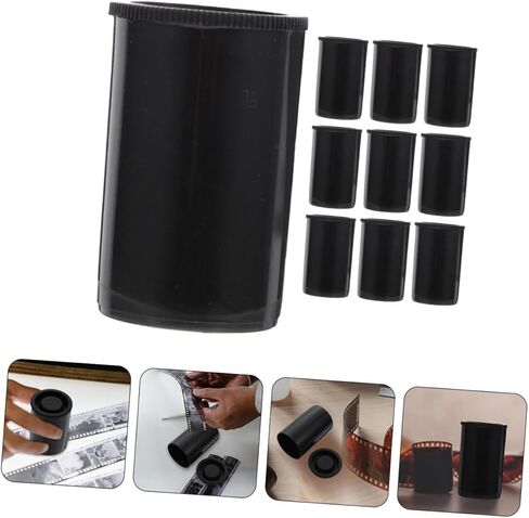 POPETPOP 10Pcs Empty Film Canisters with Lids Plastic Storage Box for Photography Accessories Protective Cases for Film Rolls Organizer for Camera Supplies in Saudi Arabia