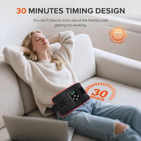 Cordless Red Light Therapy Belt, 3000mAh Battery Rechargeable Magnetic LED Screen Controller, Portable & Cordless, 12.4" * 5.7" Cordless Infrared Red Light Therapy for Body Back Knee Leg in Saudi Arabia