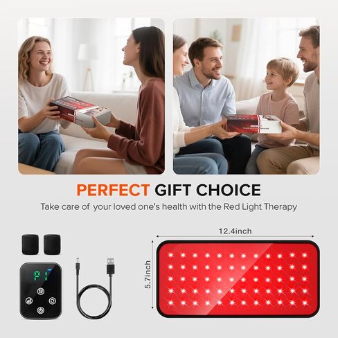 Cordless Red Light Therapy Belt, 3000mAh Battery Rechargeable Magnetic LED Screen Controller, Portable & Cordless, 12.4" * 5.7" Cordless Infrared Red Light Therapy for Body Back Knee Leg in Saudi Arabia