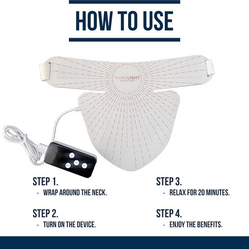 Thyro Light – Red & Near Infrared (NIR) Light Therapy Device for Neck and Thyroid Area – 630nm, 660nm, 830nm, 850nm – Supports Circulation, Relaxation & Wellness by Dr. Westin Childs in Saudi Arabia