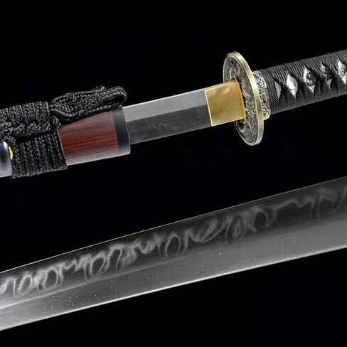 Dragon Abyss Katana Sword T10 Steel Clay Tempered Nice Hamon Very Sharp Top Handmade Japanese Samurai Sword Full Tang in Saudi Arabia