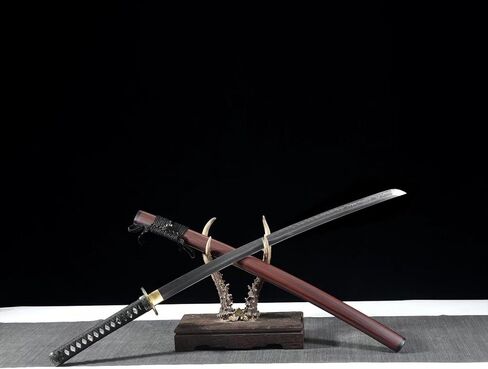 Dragon Abyss Katana Sword T10 Steel Clay Tempered Nice Hamon Very Sharp Top Handmade Japanese Samurai Sword Full Tang in Saudi Arabia