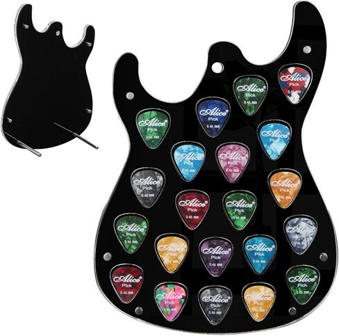 Guitar Pick Holder Wall Mount - Acrylic Guitar Pick Display Case for 23 Picks, Mini Amp Style, Guitar-Shaped, Perfect for Collectors & Musicians in Kuwait