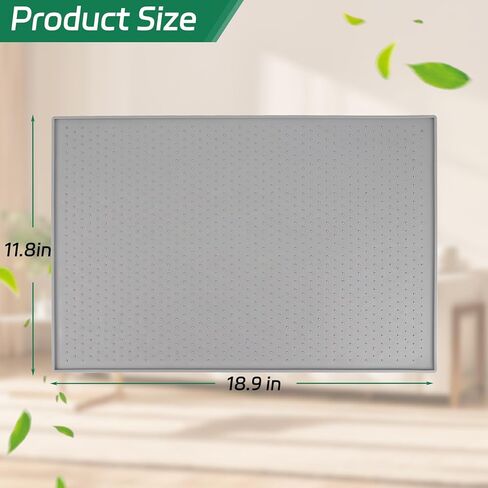 سجادة سلة المهملات قطعتين من CTTZCKJ، جزيئات غير قابلة للانزلاق لمنع حركة سلة المهملات وحماية الأرضيات، مقاومة للماء مع حواف مرتفعة لمنع الانسكابات، مثالية للمطبخ، وغرفة المعيشة، وغرفة النوم (11.8 بوصة × 18.9 بوصة) in Kuwait