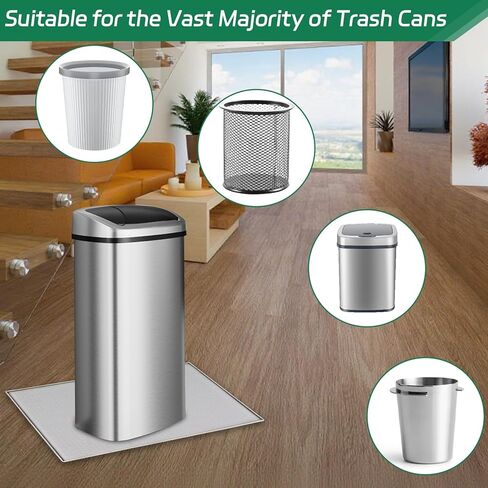 سجادة سلة المهملات قطعتين من CTTZCKJ، جزيئات غير قابلة للانزلاق لمنع حركة سلة المهملات وحماية الأرضيات، مقاومة للماء مع حواف مرتفعة لمنع الانسكابات، مثالية للمطبخ، وغرفة المعيشة، وغرفة النوم (11.8 بوصة × 18.9 بوصة) in Kuwait