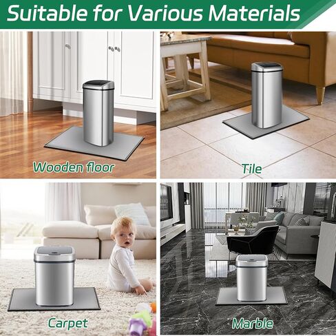 سجادة سلة المهملات قطعتين من CTTZCKJ، جزيئات غير قابلة للانزلاق لمنع حركة سلة المهملات وحماية الأرضيات، مقاومة للماء مع حواف مرتفعة لمنع الانسكابات، مثالية للمطبخ، وغرفة المعيشة، وغرفة النوم (11.8 بوصة × 18.9 بوصة) in Kuwait