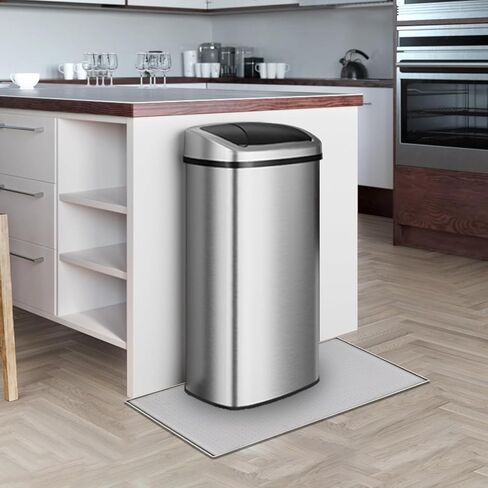 سجادة سلة المهملات قطعتين من CTTZCKJ، جزيئات غير قابلة للانزلاق لمنع حركة سلة المهملات وحماية الأرضيات، مقاومة للماء مع حواف مرتفعة لمنع الانسكابات، مثالية للمطبخ، وغرفة المعيشة، وغرفة النوم (11.8 بوصة × 18.9 بوصة) in Kuwait