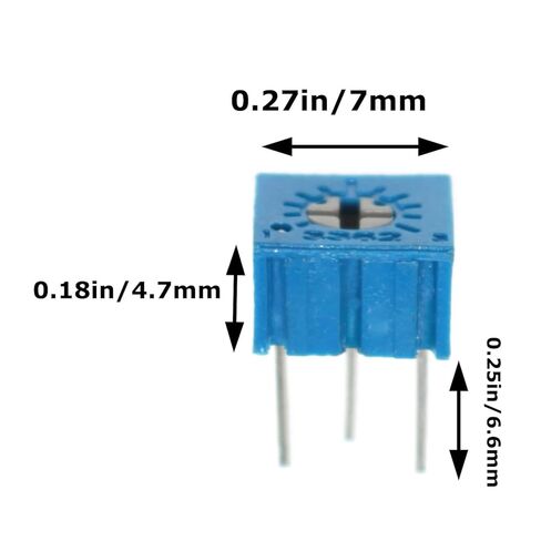 5K Ohm Carbon Film Trimmer Potentiometer 3362P-502 Single Turn Precision Adjustable Resistor Potentiometer Trimmer Top Adjustable Level Variable Resistor in Saudi Arabia