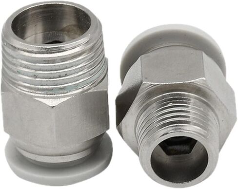 PC Black And White Quick-Connect Pneumatic Fitting Cylinder External Thread Straight-Through 8-02 6-M5 1Pcs(PC4-01(white)) in Kuwait