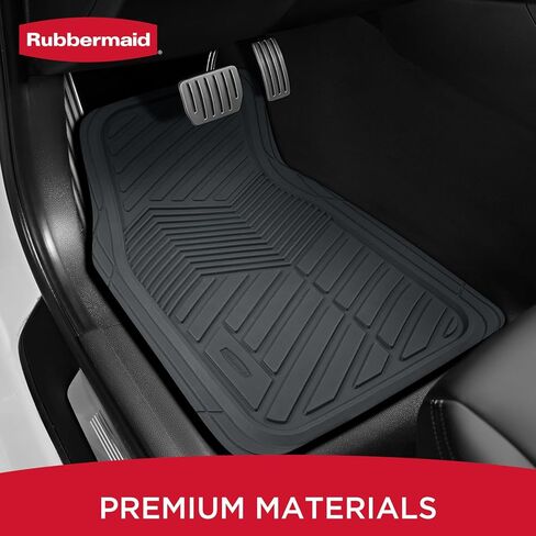 Rubbermaid Car Mats Full Set – All Weather Car Floor Mats Universal Trim-to-Fits Design,Heavy Duty Car Mats for Cars, SUVs, Trucks,and Vans - Beige in Saudi Arabia