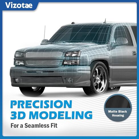 مجموعة المصابيح الأمامية مع المصابيح 2003-2007 Chevy Silverado1500/2500/3500/1500HD/2500HD ، 2003-2006 Avalanche 1500/2500 Driver & Passenger Side in Kuwait
