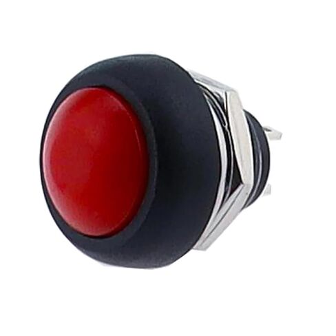 1 قطعة مفتاح زر الضغط، PBS-33b 2Pin 12mm 12V 1A مفتاح مؤقت مقاوم للماء غير قفل (أبيض) in Kuwait
