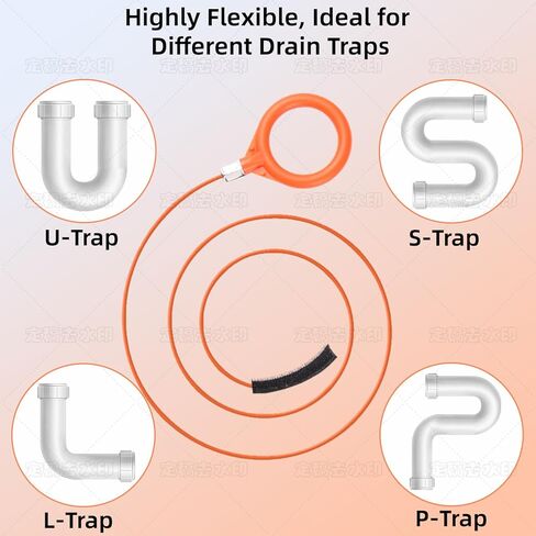 32 Inch Snake Hair Drain Clog Remover, Anti-Break Metal with Nylon Coating Drain Hair Removal Tool, Long Flexible Augers Cleaning Tools for Shower, Kitchen Bathtub, Bathroom, Toilet in Saudi Arabia