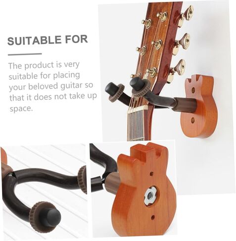 Guitar Holder Wall Mount Rack Stylish Ukulele and Violin Hanger for Space Saving Storage Premium Sturdy Design for Acoustic and Electric Instruments in Saudi Arabia