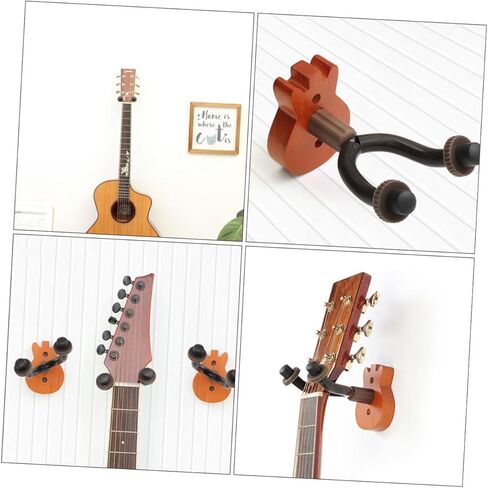 Guitar Holder Wall Mount Rack Stylish Ukulele and Violin Hanger for Space Saving Storage Premium Sturdy Design for Acoustic and Electric Instruments in Saudi Arabia