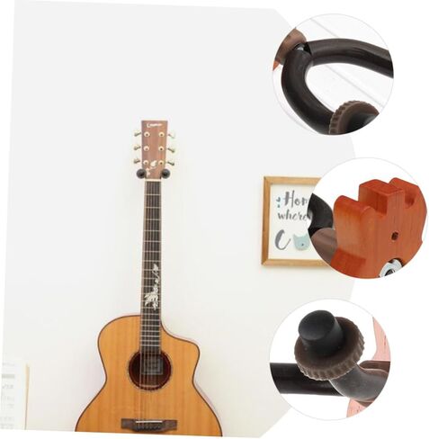 Guitar Holder Wall Mount Rack Stylish Ukulele and Violin Hanger for Space Saving Storage Premium Sturdy Design for Acoustic and Electric Instruments in Saudi Arabia