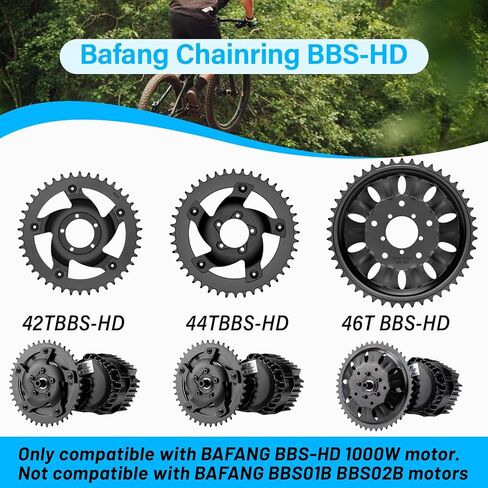 BAFANG BBSHD Chainring 46T for BAFANG BBSHD 48V/52V 1000W Mid Motor Kit Bicycle Chainring Electric Bike Spare Parts in Saudi Arabia