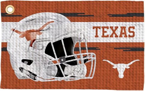 Northwest NCAA Texas Longhorns Golf Towel, Official Licensed Microfiber Waffle Fabric, Absorbent 16x25 in Club Cleaning Accessory, Light Up Design in Saudi Arabia