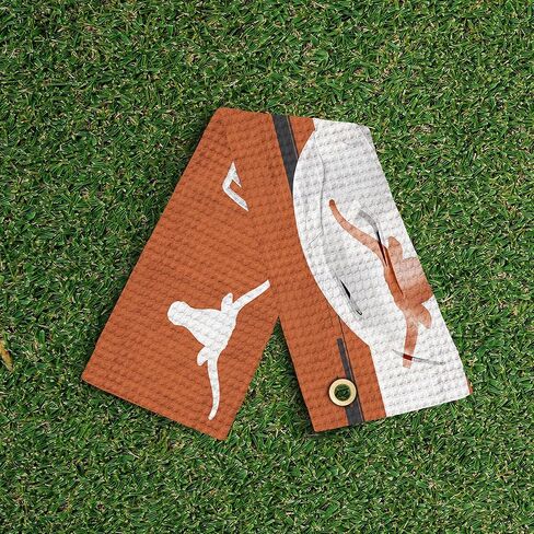 Northwest NCAA Texas Longhorns Golf Towel, Official Licensed Microfiber Waffle Fabric, Absorbent 16x25 in Club Cleaning Accessory, Light Up Design in Saudi Arabia