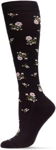 MeMoi Wellfit Women's Ditsy Floral Nylon 15-20mmHg Graduated Compression Socks in Saudi Arabia