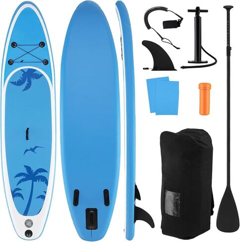 KOTEK 10FT/11FT Inflatable Paddle Board, SUP Paddleboard with Hand Pump, Safety Leash, Repair Kit, Carry Bag, Non-Slip EVA Deck, Stand Up Paddle Board for Youth & Adults in Saudi Arabia