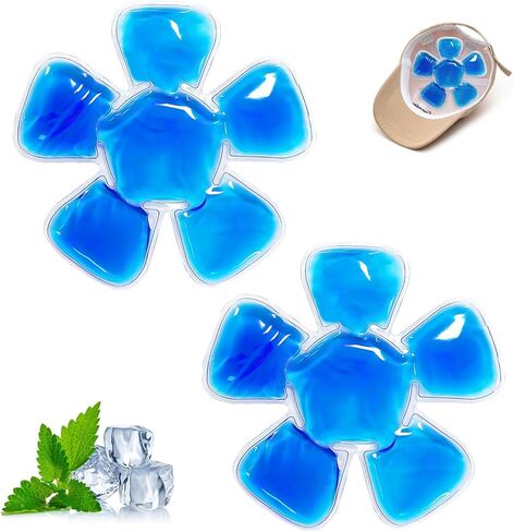 Head Ice Pack, Ice Pack for Hard Hat,Helmet Ice Packs Used for Outdoor Sport, Hard Hats & Sun Hats Relieve Summer Heat and Keep Cool(2 Pcs (Blue) in Saudi Arabia