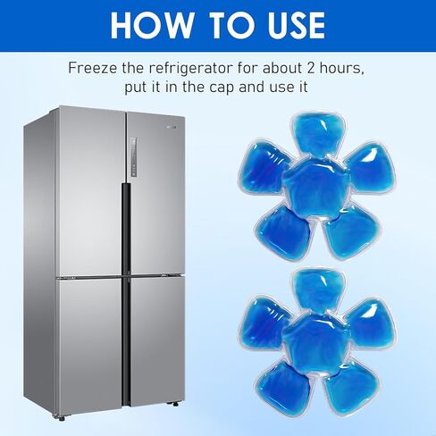 Head Ice Pack, Ice Pack for Hard Hat,Helmet Ice Packs Used for Outdoor Sport, Hard Hats & Sun Hats Relieve Summer Heat and Keep Cool(2 Pcs (Blue) in Saudi Arabia