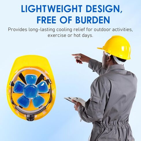 Head Ice Pack, Ice Pack for Hard Hat,Helmet Ice Packs Used for Outdoor Sport, Hard Hats & Sun Hats Relieve Summer Heat and Keep Cool(2 Pcs (Blue) in Saudi Arabia