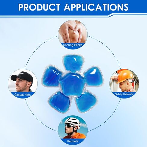 Head Ice Pack, Ice Pack for Hard Hat,Helmet Ice Packs Used for Outdoor Sport, Hard Hats & Sun Hats Relieve Summer Heat and Keep Cool(2 Pcs (Blue) in Saudi Arabia