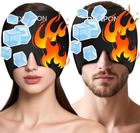 Mothers Day Migraine Relief Cap Gifts for Him Her,Headache Relief Cap Ice Pack Mask,Cold Eye Face Hat Cooling Gel Head Wrap for Tension,Stress,Hangover Gifts for Women Grandma Mom in Saudi Arabia