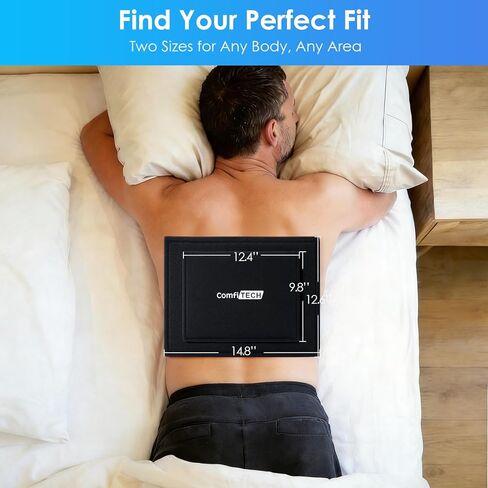 حزمة ثلج قابلة لإعادة الاستخدام من كومفي تيك، ضغط بارد جل ناعم متعدد الأغراض مع شريطين قابلين للتعديل لتخفيف حر اليدين على الظهر والكتف والركبة والورك، غلاف كبير جدًا للأوجاع والآلام البسيطة، 30.48 سم × 38.1 سم in Kuwait