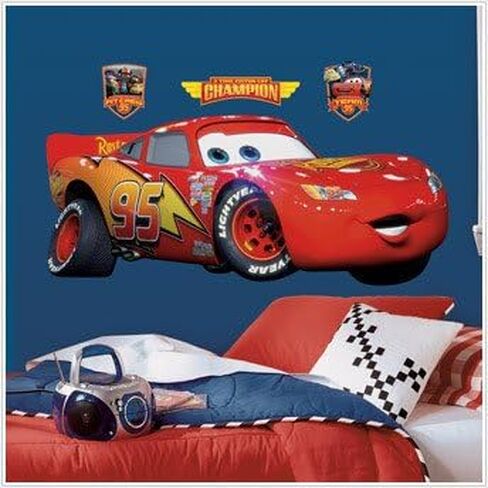 DISNEY CARS GiAnT 39" LIGHTNING MCQUEN Wall Mural Stickers Room Decor Decals r5 in Saudi Arabia
