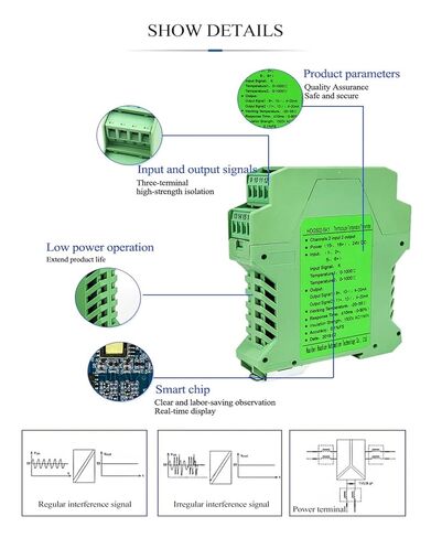 1pcs 1 in 1 Out 24vdc Thermocouple Temperature Isolation Transmitter Acquisition Guide Module K Dual Turn RS485 Output Card(TC B 0-1800C) in Saudi Arabia