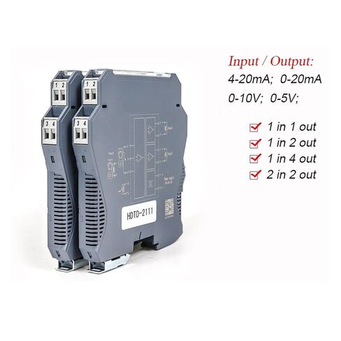 1 قطعة محول إشارات بين نشط وسلبي 4-20ma 2 في 2 خارج إشارة المعزل (18-32V_0-20MA_IN0-20MA) in Kuwait