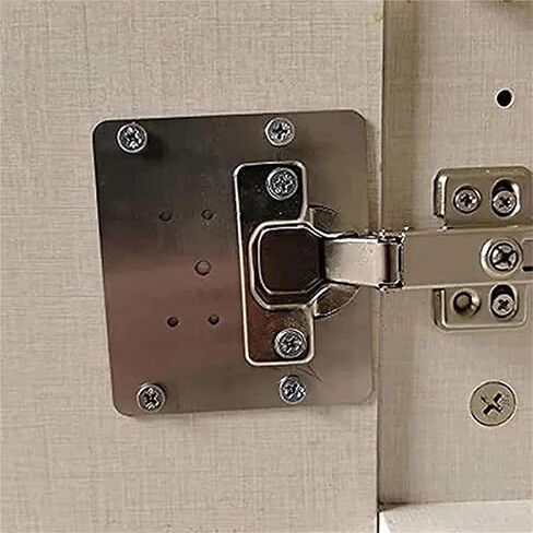Stainless Steel Hinge Repair Plate with Mounting Screw Fix The Side Piece 1Pcs in Saudi Arabia