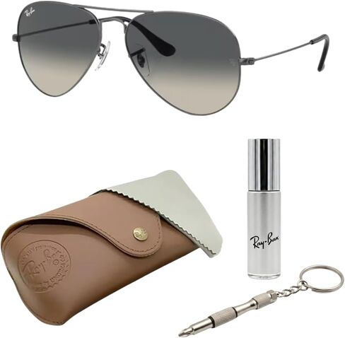 Ray-Ban RB3025 AVIATOR GRADIENT Pilot Shape Sunglasses with Official Eyewear Kit Bundle in Saudi Arabia