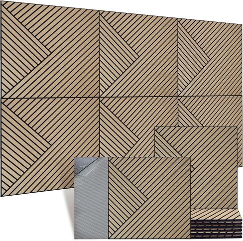 لوحات حائط صوتية، 6 عبوات بحجم إجمالي 70.8 × 47.2 بوصة لوحات حائط عازلة للصوت، لوحات حائط صوتية مزخرفة، لوحات ذاتية اللصق ممتصة للصوت للمنزل والمكتب والاستوديو in Kuwait