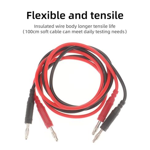 DIANN 2pcs Multimeter Test Lead Extension Male to Male Connector 4mm Banana Plug to Jack Heavy Duty 14AWG Silicone Wires Meter Leads Probes in Saudi Arabia