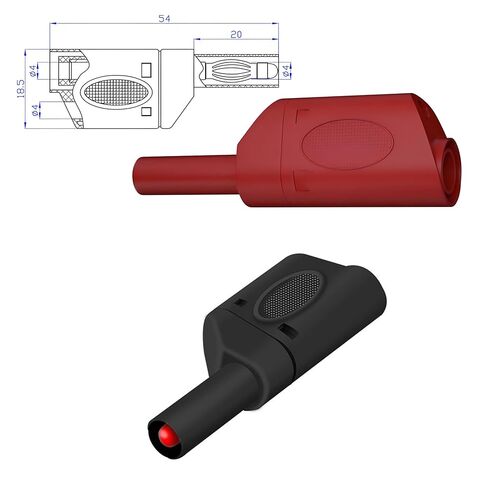 10 قطع من سدادات الموز القابلة للتكديس، موصلات اختبار متعددة معزولة بالكامل للسلامة، 4 مم من سدادات الموز، موصلات قابلة للتكديس مع محولات جاك الموز in Kuwait