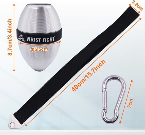 Aluminum Alloy Elliptical Wrist Ball Trainer – Durable Forearm & Grip Strength Exerciser with Non-Slip Design, Pronation & Supination Training, Includes Storage Bag in Kuwait