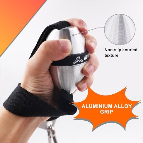 Aluminum Alloy Elliptical Wrist Ball Trainer – Durable Forearm & Grip Strength Exerciser with Non-Slip Design, Pronation & Supination Training, Includes Storage Bag in Kuwait