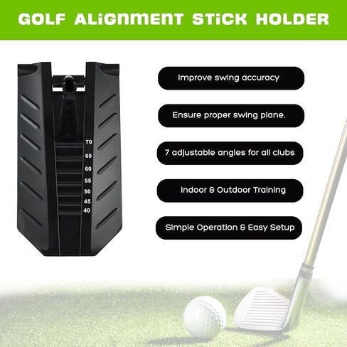 مدرب عصا محاذاة الجولف مع دليل طائرة متأرجحة قابل للتعديل، مساعد تدريب كامل على تصحيح التأرجح للرجال والنساء المبتدئين، أداة ممارسة الجولف في الأماكن المغلقة والمفتوحة in Kuwait