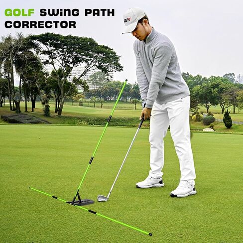 مدرب عصا محاذاة الجولف مع دليل طائرة متأرجحة قابل للتعديل، مساعد تدريب كامل على تصحيح التأرجح للرجال والنساء المبتدئين، أداة ممارسة الجولف في الأماكن المغلقة والمفتوحة in Kuwait